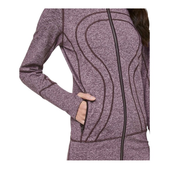 Lululemon Stride Jacket II Heathered Black Cherry size 10 nwot! - Picture 4 of 15